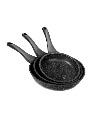 Thermoad Granit Tava Seti 3 Lü Gri - 20cm-24cm-28cm Gri