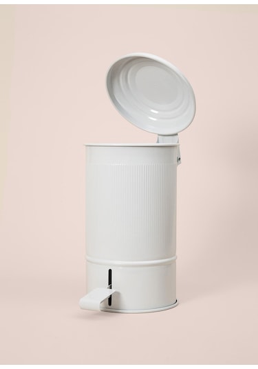The Mia Stripe Mutfak Ve Banyo Çöp Kovası Beyaz 5 Lt Beyaz