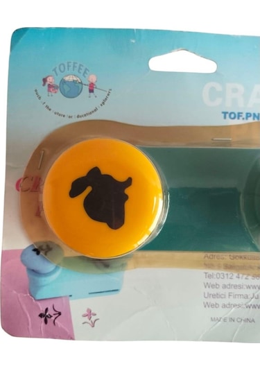 Çift Taraflı Şekilli Delgeç, Şekilli Punç 2,5cm Kaplumbağa-tavşan Çok Renkli