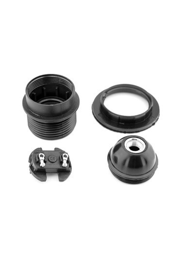 Duy Bakalit E-27 Yarım Diş, Siyah