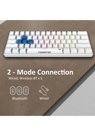 Acer Nitro Gen 2 Kablolu Oyun Klavyesi Predator 61 Key White