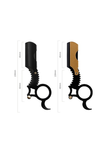 Sones Manuel Erkek Paslanmaz Çelik Halka Tıraş Bıçağı Bıçaksız Siyah