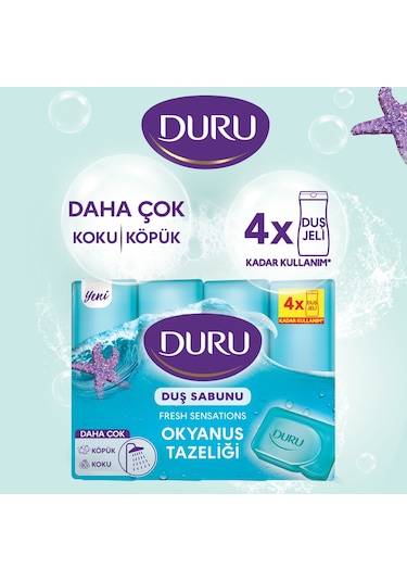 Duru Fresh Duş Sabunu Okyanus Esintisi 4 x 150 G