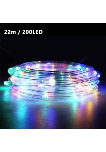 Bahçe Düğün Parti Dekoru İçin 8 Aydınlatma Modlu Işık İpi Colorful 22m 200 Lights Çok Renkli