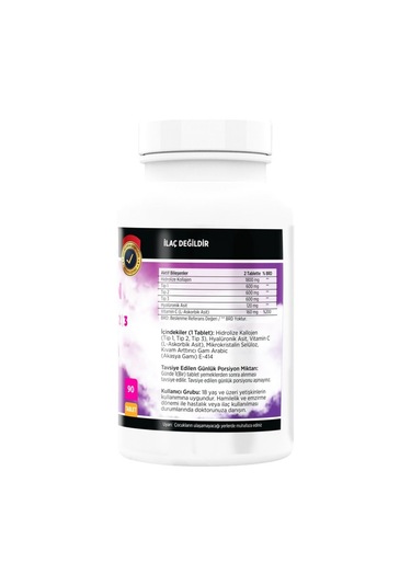 Collagen Tip 1 Tip 2 Tip 3 Hyaluronik Asit Vitamin C 90 Tablet