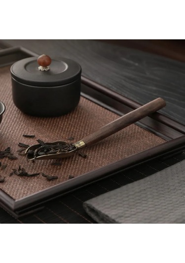 Ximistore9 Ahşap Saplı Ölçü Kaşığı - Çay, Kahve Ve Baharat İçin Tam Ölçüm, Tekli Paket Siyah