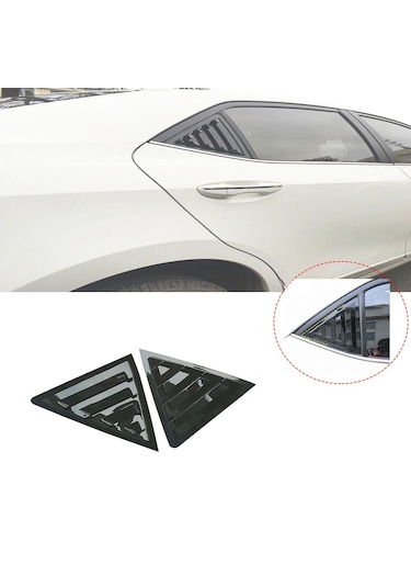 Toyota Corolla Uyumlu Kelebek Cam Vizörü Piano Black 2014-2018