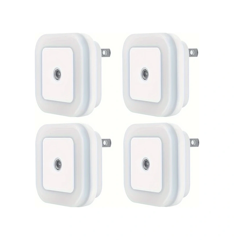 Dashanshop Akıllı Led Gece Lambası Beyaz Hareket Sensörlü Otomatik Açılır Kapanır Duvara Takılabilir Beyaz