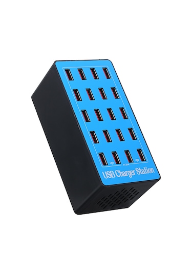 Samdoo 20 Port Usb Şarj Istasyonu 5v20a Akıllı Cihazlar İçin Hızlı Şarj, Aşırı Yük/volta/ısı Korumalı, Led Göstergeli, Soğutma Fanlı