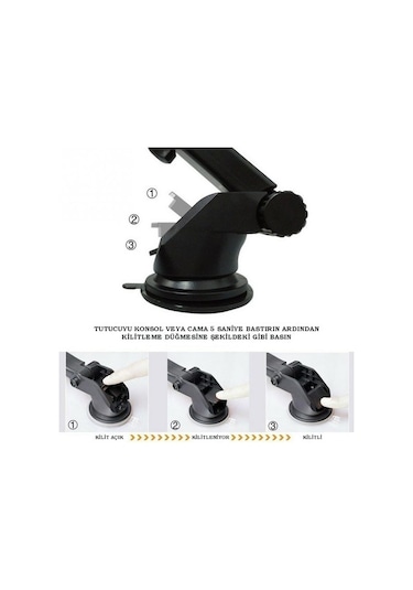 Batcell Universal Vantuzlu Araç İçi Araba Cep Telefonu Tutucu