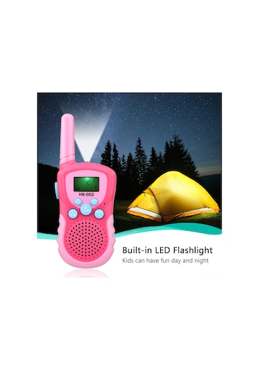 Yaozixa 2'li Mavi Çocuk Walkie Talkie - 3km Uzaklık, 8 Frekans, 99 Kanal, Aydınlatıcı, Düşük Gürültü, Outdoor Oyunlar İçin