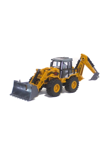 Metal Oyuncak İş Makinası Kepçe Sürtmeli 20 Cm