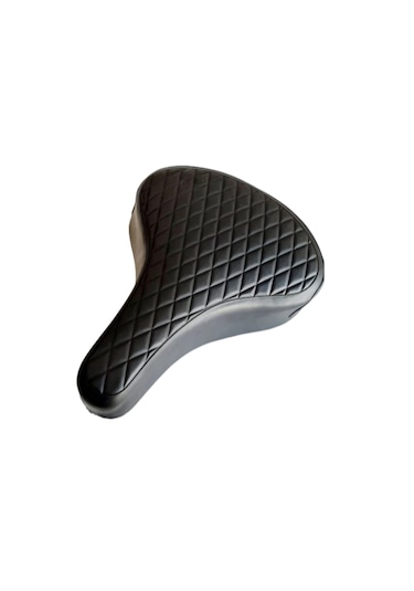 Bisiklet Sele Koltuk Geniş Model Yaylı - Siyah