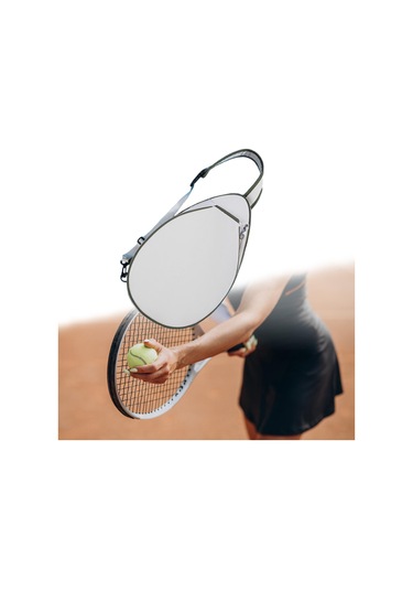 Suntek Tenis Çantası Taşınabilir Çok Beyaz-yeşil-kenarlar