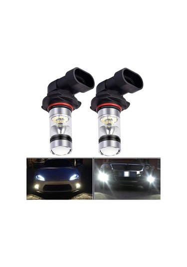 Maiyame 10 Adet H8/h9/h11/h16 Cob Led Ampul 100w 6000k 1100lm 12-24v 360 Aydınlatma Günlük Sürücü Işığı Bulb Plug & Play 50000 Saat Ömür