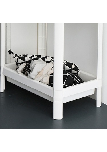 Fortunelane Plastik Banyo Dolabı İki Katlı Su Akış Delikli Sağlam Mutfak Organizeraf Diğer