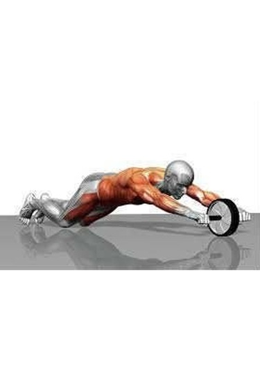 Povit Ab-slider Karın Egzersiz Tekerleği Mavi Lks98