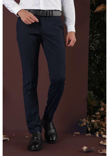 P 1134 Slim Fit Lacivert Spor Pantolon Lacivert