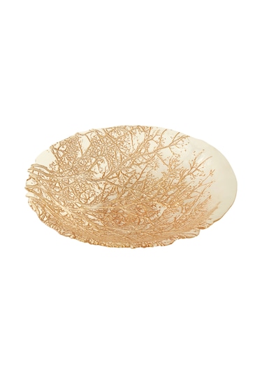 Karaca Home Autumn Dekoratif Tabak Gold