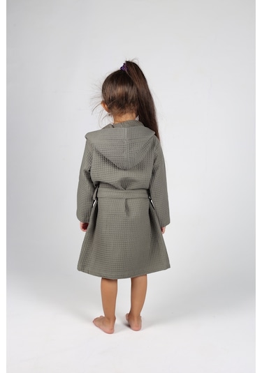 Luckka Pike Çocuk Bornoz Waffle Kumaş - Ztwaf00 001