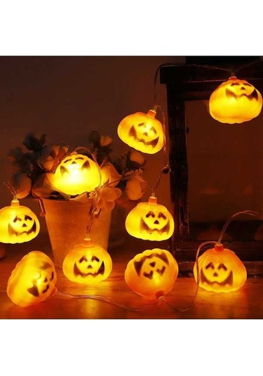 Novahub Kadılar Bayramı 3m 20 Led Işık, 8 Modlu Korku Kabak Dekorasyon Aydınlatma