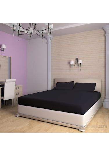 Tevalli Fitty Tek Kişilik Çarşaf Takımı-Siyah