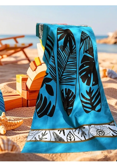 Cherir Mikrofiber Plaj Havlusu 420777460 Mavi-turkuaz