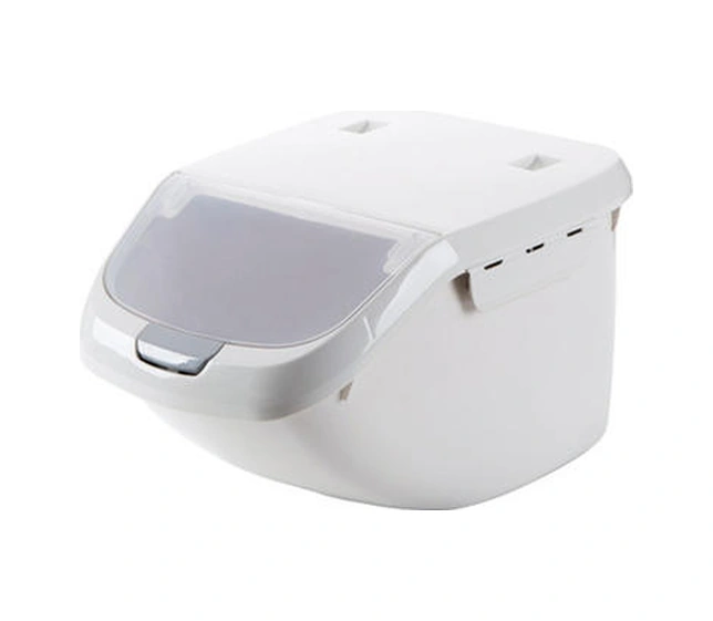 Mühürlü 6 Kg Gri Pirinç Dağıtıcı Tahıl Tahıl Saklama Kutusu Mühürlü Nem Geçirmez Pet Gıda Saklama Konteyner Küf Anti Oksidasyon Şişeler, Kavanozlar Ve Amp Kutular 2