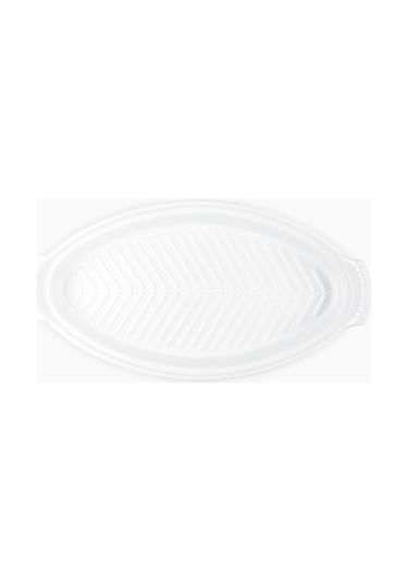 Le Creuset Kapaklı Seramik Balık Pişirme Kabı, 34 Cm Seramik Tava Beyaz