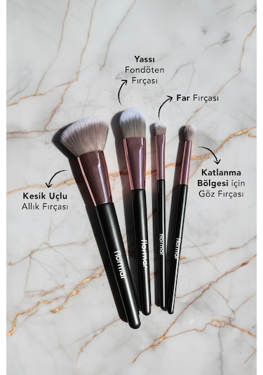Flormar 4'lü Yüz & Göz Makyaj Fırçası Seti 012