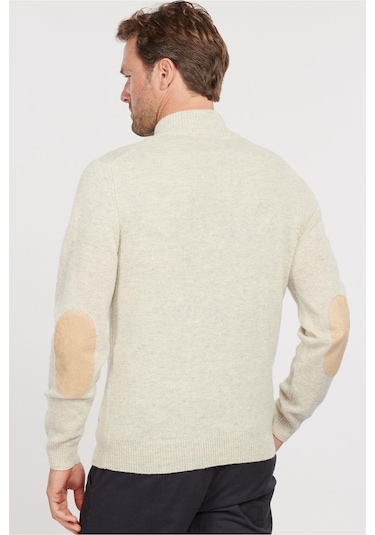 Barbour Patch Half Zip Kazak Be14 Pearl-be14 Pearl Bej