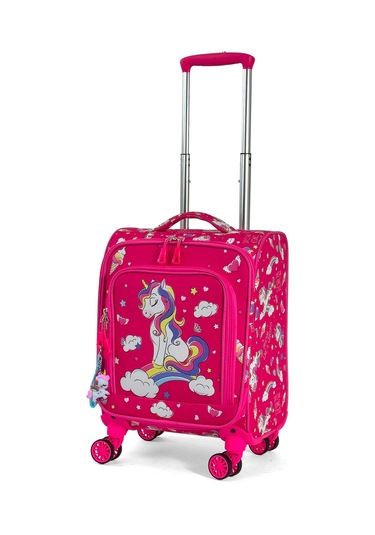 Çocuk Karakterli 4 Tekerlekli Valiz, Eğlenceli Seyahat Arkadaşı - Unicorn Unicorn