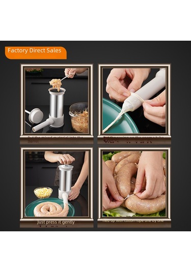 Youmex Alman Manuel Sosis Dolgu Makinesi, Evde Sosis-kiyma Dolum Aleti, Plastik Tip, Küçük Boy, Kolay Kullanım, Ev Ofis Hediyesi Diğer