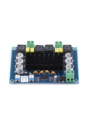 Konesam Tpa3116d2 Çift Kanal 2x120w Güçlü Ses Amfi Kartı, Aşırı Sıcaklık Ve Kısa Devre Koruma, Siyah Isı Dağıtıcı, 1.6mm Pcb