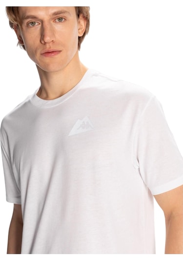 Kappa Erkek Frotis Regular Fit Tişört Beyaz