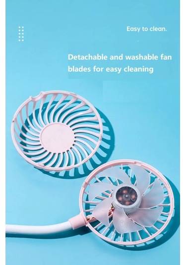 Aromaterapi Difüzörlü Usb Fan, Elektrikli Fan Siyah,