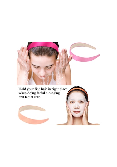 Dofolink 2.8cm Saten Kadın Saç Bandı - Minimalist Modern Stilde Saç Dekorasyon Aksesuarı Çok Renkli