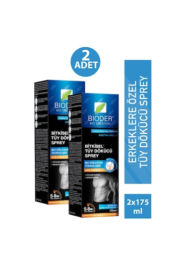 Bioder Tüy Dökücü Sprey Erkek 175 Ml 2 Adet