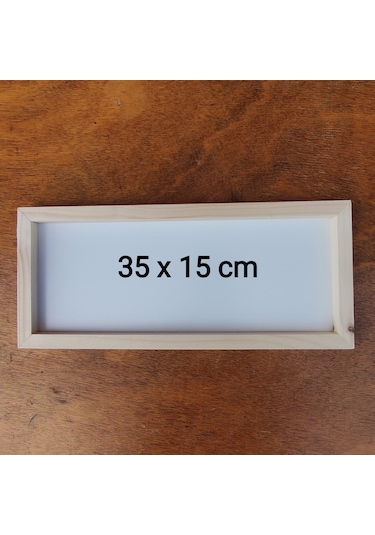 35x15cm Beyaz Ahşap Çerçeveli Pano Camsız - Arkalık Sabit