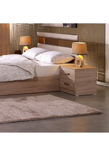 Pasific Home Milas 2 Çekmeceli Komodin Meşe