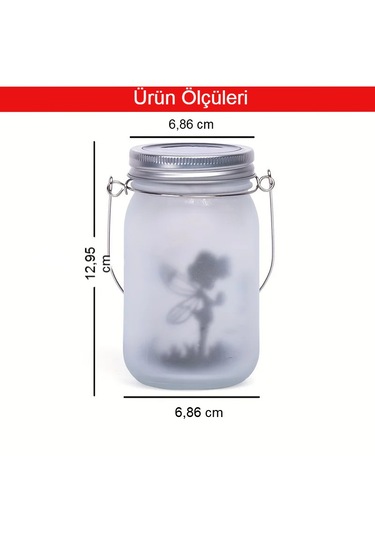 Güneş Enerjili Mason Kavanoz Işığı Su Geçirmez Led Dekoratif Fener İç Ve Dış Mekan Kullanımı