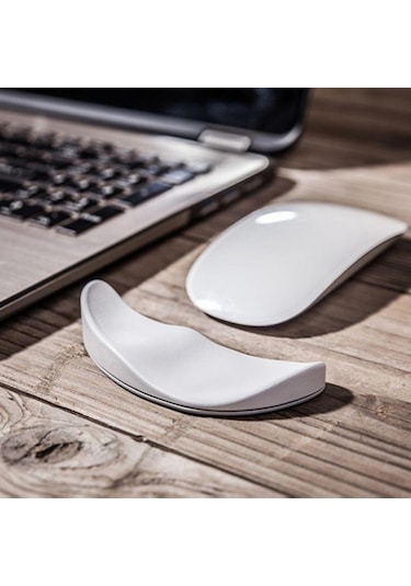 Gri Fomken Ergonomik Mouse Pad Silikon Jel Kaymaz Düzene Bilek Desteği Mat Mouse Pad Ofis Oyun Pc Için