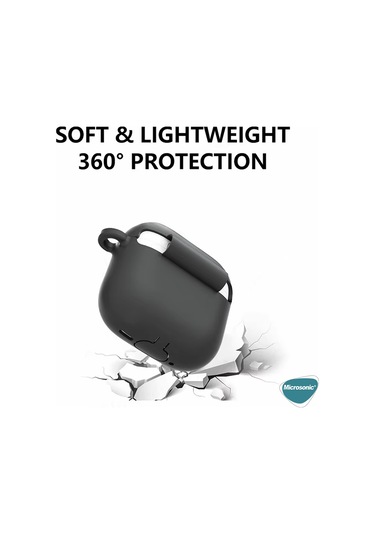 Microsonic Aipods Uyumlu 4 Kılıf Askılı Mat Silikon Pembe