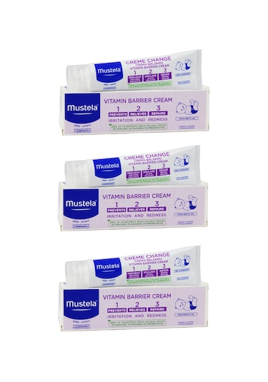 Mustela 1.2.3 Vitamin Barrier Pişik Kremi 3 x 50 ML