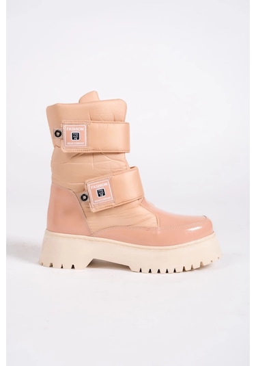 Elısa Cırt Cırtlı Paraşüt Kumaş Rugan Kadın Bot Rtt - Ten Ten