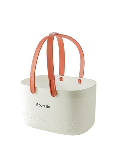 Sones Silikon Taşınabilir Yıkama Sepeti Banyo Depolama Drenaj Duş Raf Sepeti Beyaz Diğer