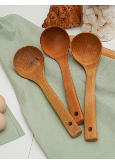 Topichome Ahşap Kepçe, Çevre Dostu Yarı Kepçe 176210664 Kahverengi