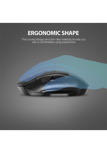 Inphıc F1 Kablosuz Fare 1600 Dpı 6 Tuşlar Tip-c Şarj Edilebilir Sessiz Oyun Mouse Ev Ofis İçin