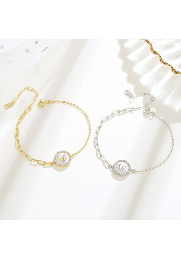 Tancise 925 Ayar Gümüş Zirkon Bilezik Takı Geometrik Boncuk Zincir Bağlantı Bilezikler Kız Arkadaşı Kadınlar İçin Moda Güzel Düğün Hediyesi Altın