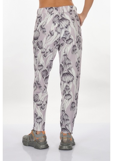 Perspective Desenli Lastikli Bel Çok Renkli Kadın Pantolon 24790160 001